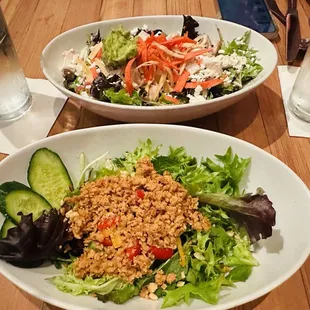 Larb Salad and Southwest Chicken Cobb.