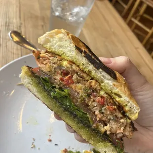 Salmon Bruschetta Burger