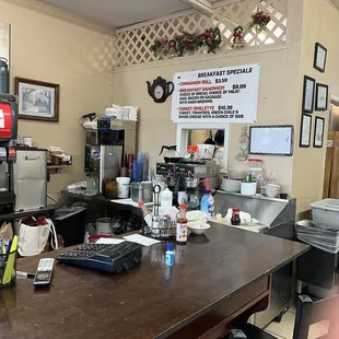 the counter area
