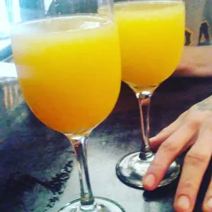 Mimosas (strong! $6.50 each)