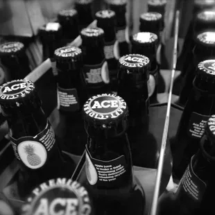 a variety of bottles