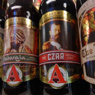 a variety of bottles