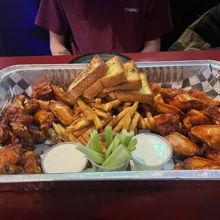 Wing Feast Platter whiskey bbq and original