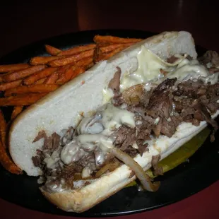 monster philly w/ sweet potato fries