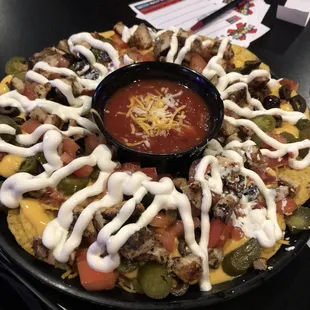 Chicken bacon nachos