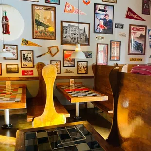 the interior of a restaurant