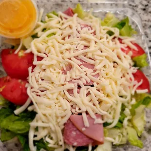 May 2021: $7.99 Antipasto Salad-- little meat. Mostly iceberg. Won&apos;t order again.