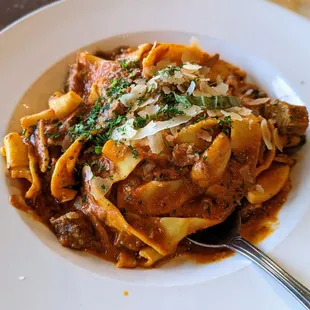 The Special: PAPPARDELLE with beef rib and porcini