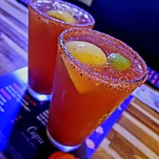 Michelada Cocktail /w Modelo here at Capri Bar &amp; Grill. Cheers to everyone! Let&apos;s go!!