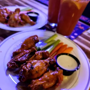 Wings (Buffalo Sauce) - Served with Carrots &amp; Celery.