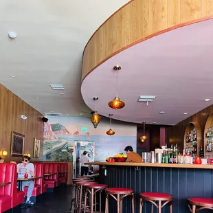 a man sitting at the bar