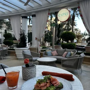 Avocado toast with smoked salmon  Turmeric &amp; Tonic Juice