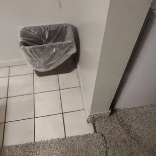 Dirt around the edge of floor