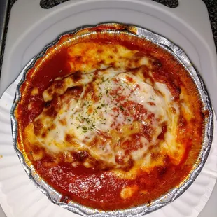 Lasagna w/ meat sauce $11.50