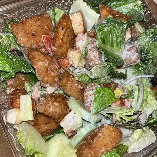 Crispy Chicken Ceasar Salad