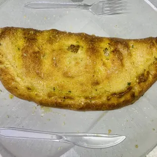 Calzone with Sausage &amp; Black Olives