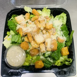 Caesar Salad with Caesar Dressing on the side