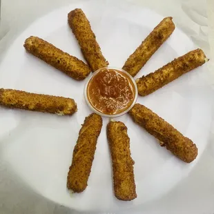 Mozzarella Sticks with Marinara Sauce on the side