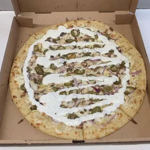 Chicken Bacon Ranch Pizza