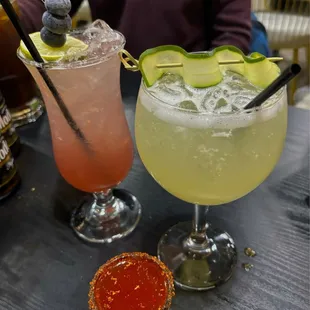 Delicious drinks &amp; the chamoy and strawberry shot was yummm