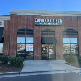 the front of the restaurant