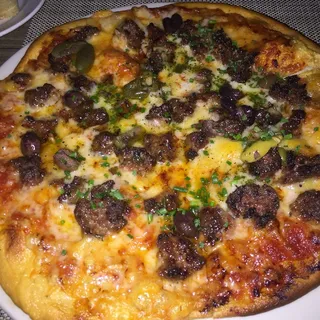 Meatball Pizza