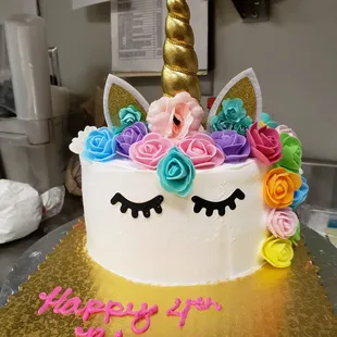 Custom Unicorn Cake