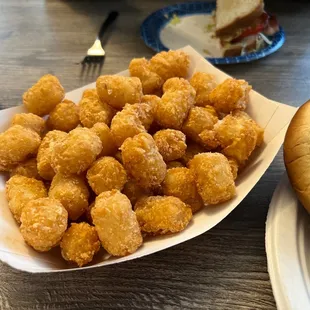A generous portion of tots