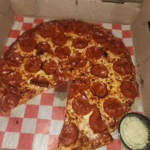 Pizza! So good I ate a slice on the way home!
