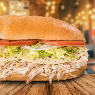 a closeup of a sandwich