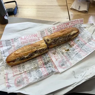 18&quot; classic philly with hot peppers!