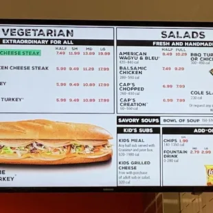 The rest of the menu