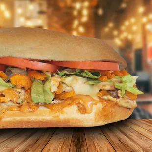 a close up of a sandwich