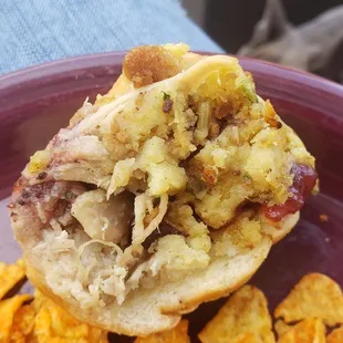 Bobby sandwich. Mostly stuffing.