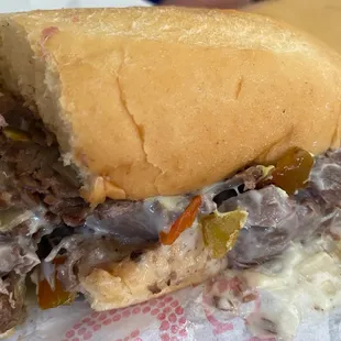 Close up of Classic Cheese Steak