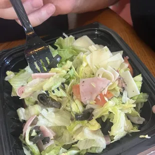 08/19/2024 1/2 CAP'S Chopped salad with only 2 meats per my friend's request