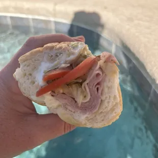 08/06/2024 day old left over ham &amp; cheese