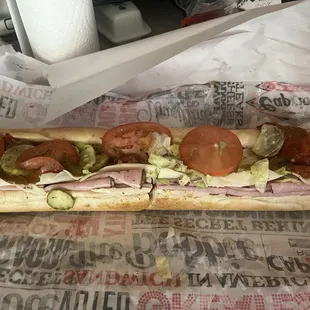 09/09/2024 large ham &amp; cheese. I forgot how big they're large is!! Sub for 2 days..lol