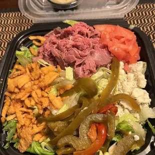 American Wagyu &amp; Bleu salad.