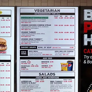 sushi and sashimi, menu