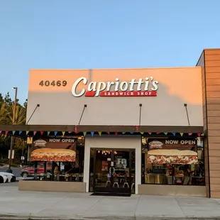 Capriotti's is located directly across the small parking lot from the retail in between famous footwear and the Amazon fresh store..