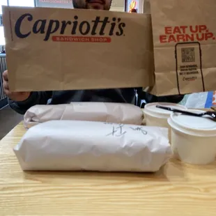 Italian sub and cheesesteak sub ... tomato bisque soup chicken noodle soup