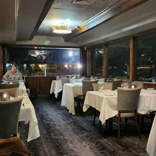 The train looks like it's gonna come straight through the dining room.