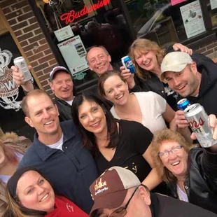 a group of people posing for a picture