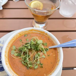 Watermelon gazpacho.