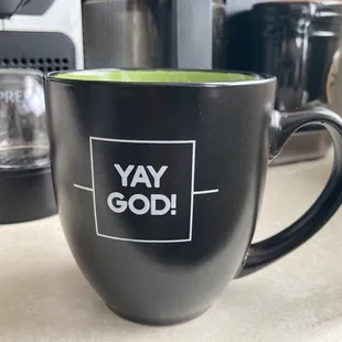 I took home a souvenir mug.