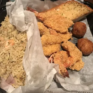 Jumbo Fried Shrimp with shrimp fried rice