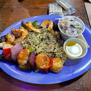 a plate of food on a table