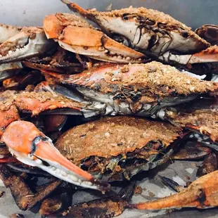 Freshly Steamed Crabs