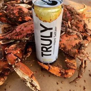 Alcohol not included with crab purchases, but highly recommended when consuming
